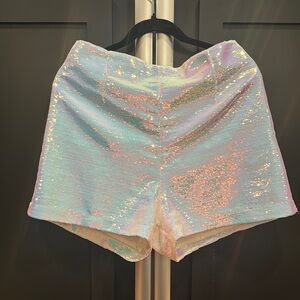 Nadine Merabi Karla iridescent shorts to match Karla Blazer